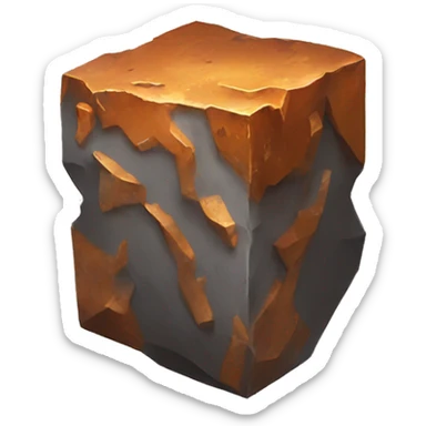 rusty metal mineral sticker