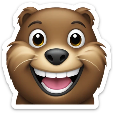 grinning beaver with a ViLLE sticker