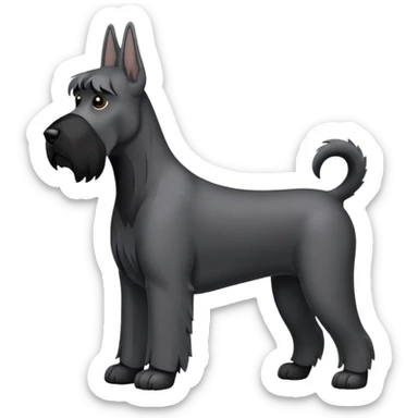 Giant schnauzer with cropped ears sticker