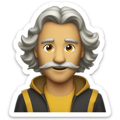 león rodeado de abejas sticker