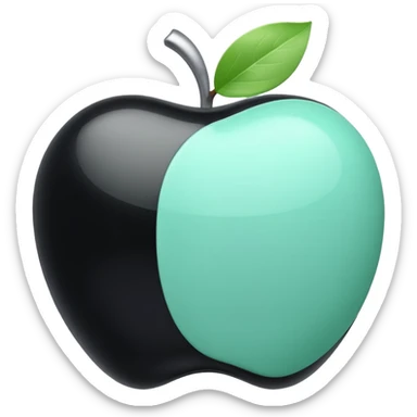 3D technical icon representing Responsabilité Administrative with black and mint green (#B5F4D3) colors, procedural safeguards, accountability, apple emoji style sticker