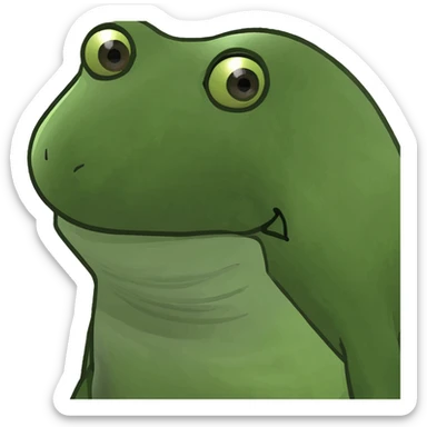 bufo making its way up a steep incline sticker