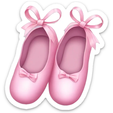 ballet slippers with bows sticker