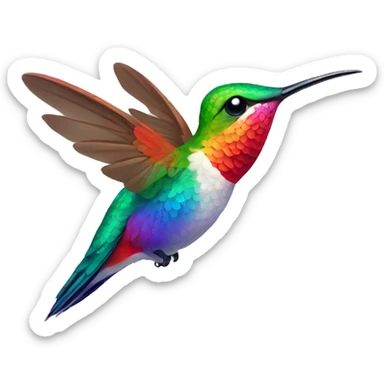  Colorful Hummingbird  sticker