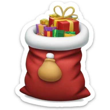 santa's sack full of presents sticker