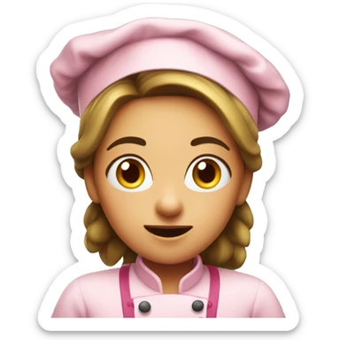 girl cook with a surprised face sticker