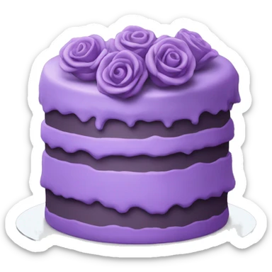 Purple funeral cake sticker