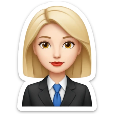 professional woman character with business attire sticker