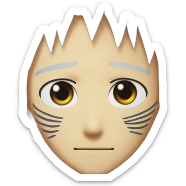 Boruto uzumaki with scar on right eye sticker