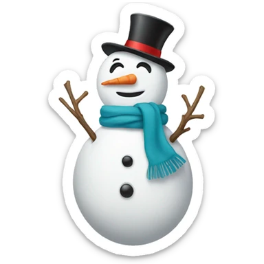 Snowman sticker