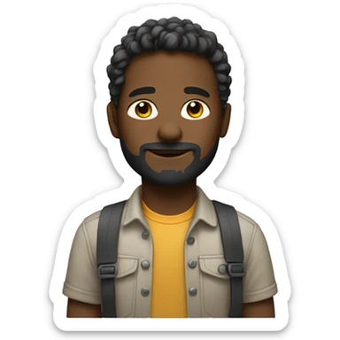 artist with color palette  sticker