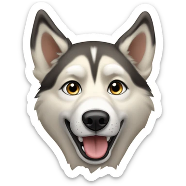 Husky, golden beige Who screams sticker