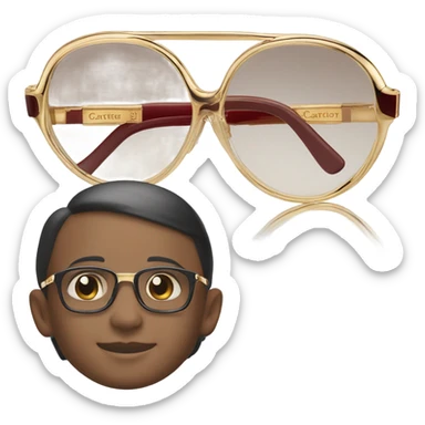 Cartier glasses  sticker