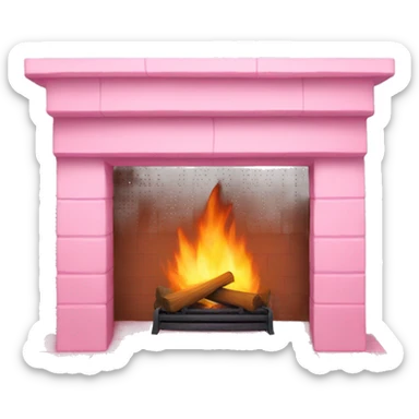 Winter Pink FirePlace sticker