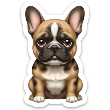 Brindle French bulldog sticker