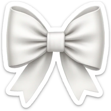 Cute white bow sticker