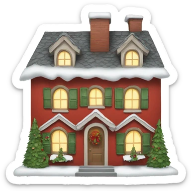 christmas house sticker