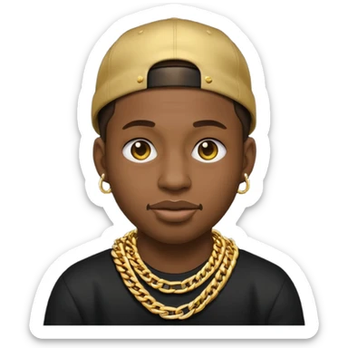 I'm just want a emojii like rapper only face sticker