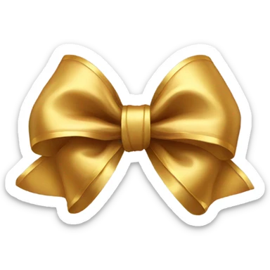 Gold bow sticker