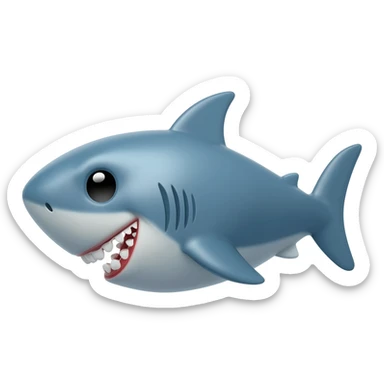 Baby shark with teeth sticker