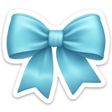 light blue bow sticker