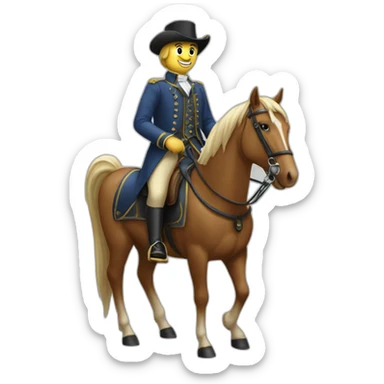Monsieur sur cheval sticker