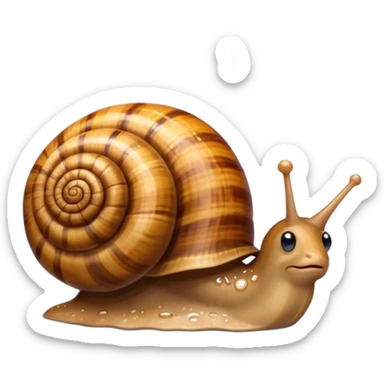 snail under the rain  sticker