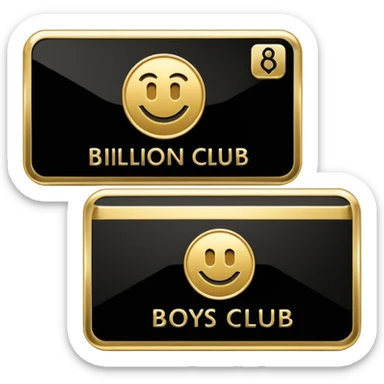 BBC Billion Dollar Boys club card sticker