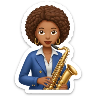 black woman Street Musician sticker