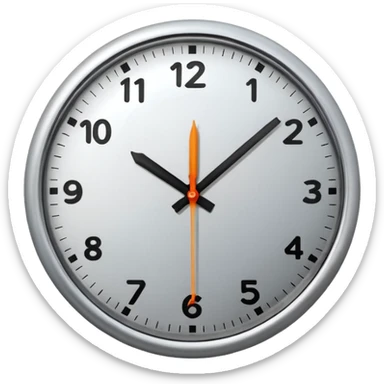 clock showing 7 am sticker