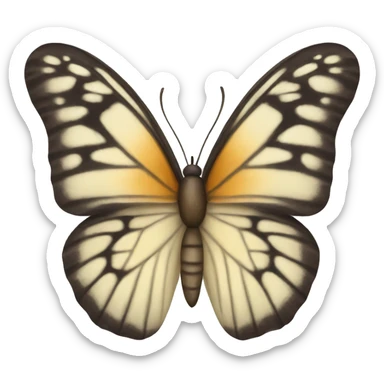 neutral butterfly sticker