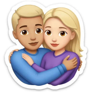 two light skin people in love sticker