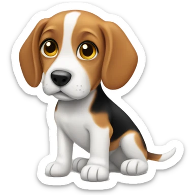 Beagle puppy sticker