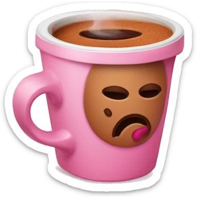 Pink Coffee with cinnamon  sticker