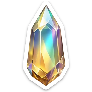 golden iridescent nebula crystal shard sticker