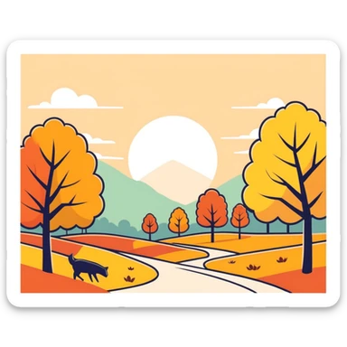 Write ‘autumn mornings’ in scripture in white, with beautiful letters  sticker