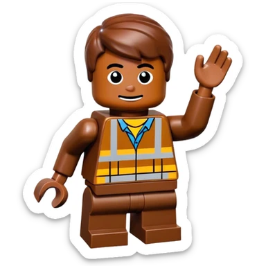 lego homme bois sticker