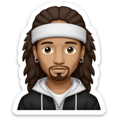 Layzie Bone with dark brown hair sticker