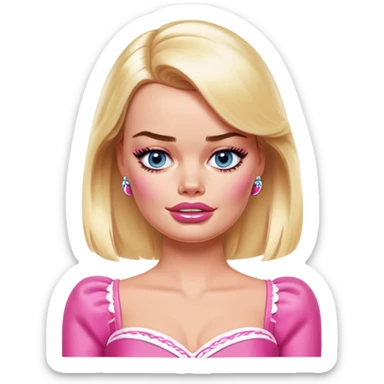 Margot Robbie is Barbie she’s crying sticker