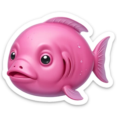 A blob fish out of water sticker