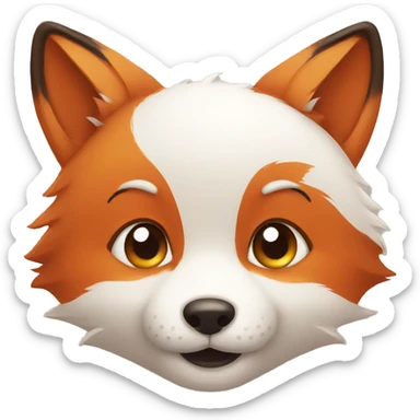cute fox face sticker