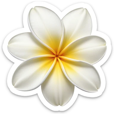 White Hawaiian flower sticker