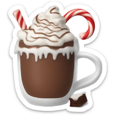 christmas hot chocolate  sticker