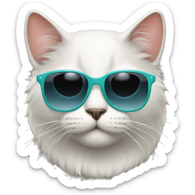 Cat with sunglasses sticker