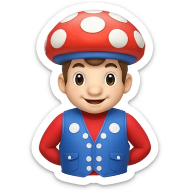 Toad from mario sticker