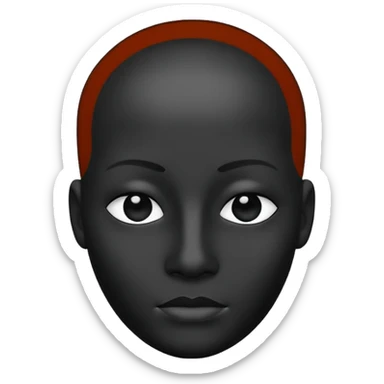 Minimalist flat vector icon, iOS style, thin black outline on a white background. Human silhouette. Black, completely monochrome, matte. Impersonal, no eye sockets, no hair. sticker