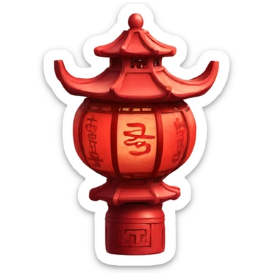 red lantern chinese sticker