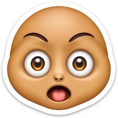 Stunned surprised emoji sticker