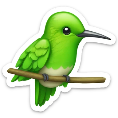 Lime humming bird  sticker