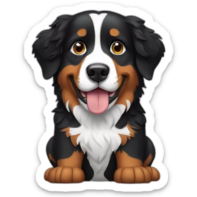 bernese mountain dog musician sticker